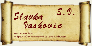Slavka Vasković vizit kartica